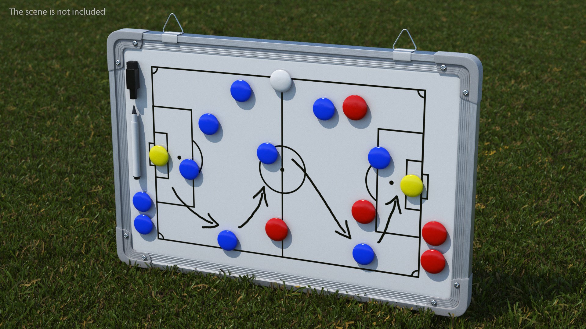 3D Football Coaching Board With Game Tactics Fur Model - TurboSquid 1961504