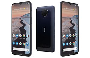 Nokia G10 Night Black Low Poly 3D