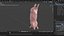Slaughtered Pig Carcass Hanging for Blender