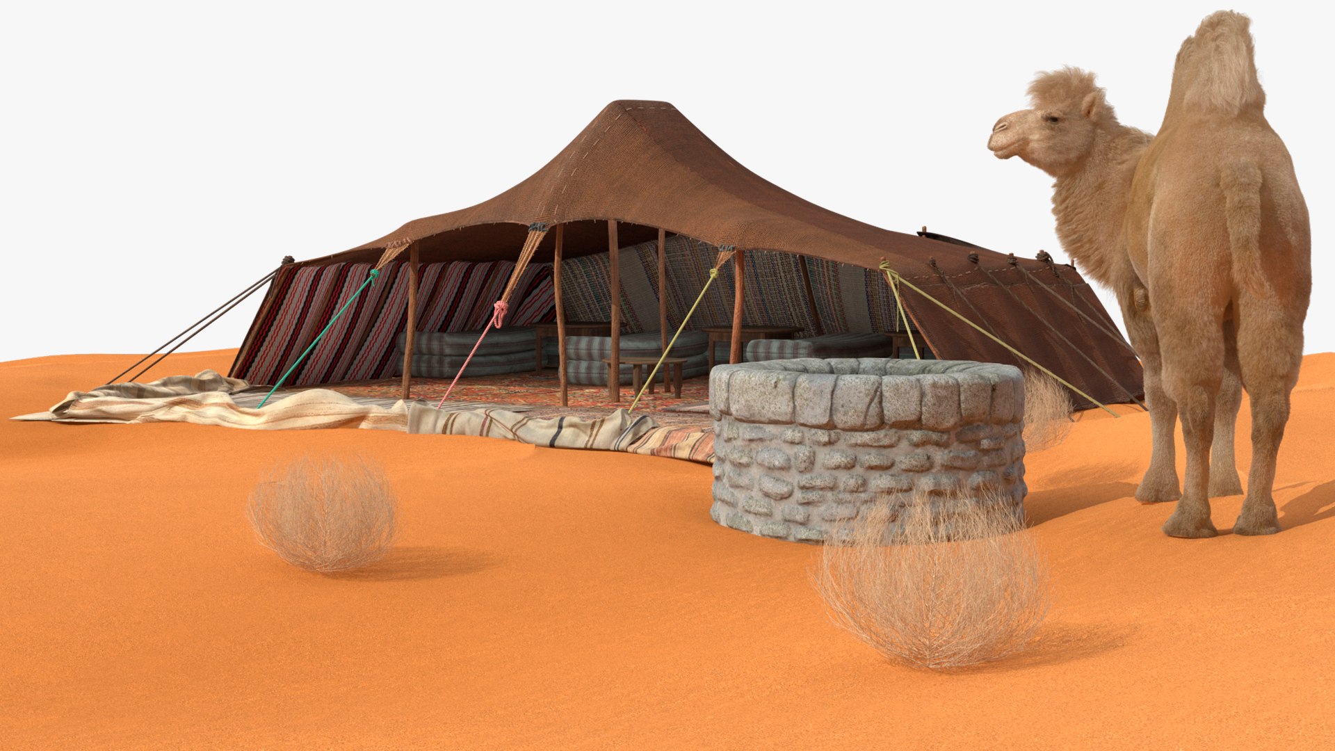 Desert Camp with Camel and Tent Fur model https://p.turbosquid.com/ts-thumb/Wv/m2HKkc/9V/desertcampwithcamelandtentfur3dmodel014/jpg/1724878599/1920x1080/fit_q87/d3f758c0fef116d7bf70e9391fb53a25e966684e/desertcampwithcamelandtentfur3dmodel014.jpg