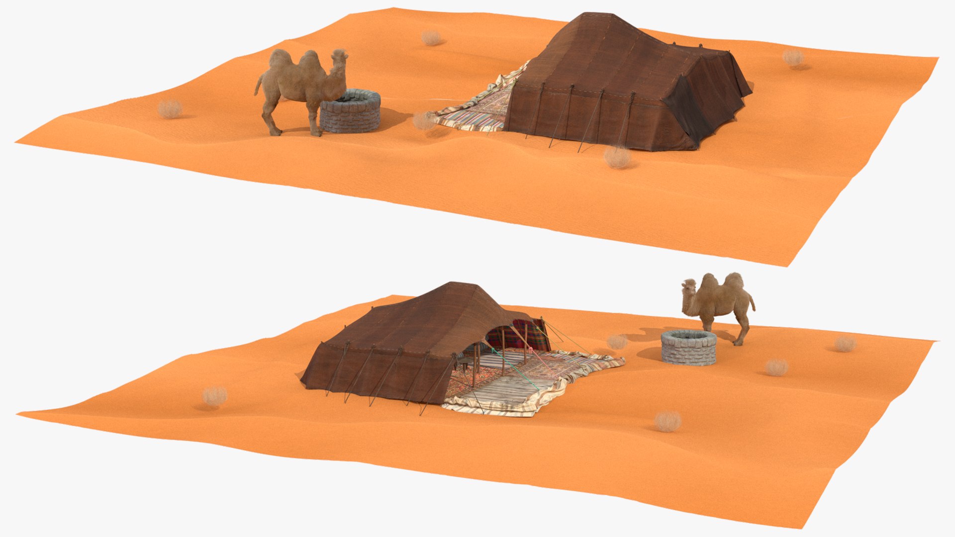 Desert Camp with Camel and Tent Fur model https://p.turbosquid.com/ts-thumb/Wv/m2HKkc/L9/desertcampwithcamelandtentfur3dmodel012/jpg/1724878591/1920x1080/fit_q87/a2e4d9f0bb9fce02f963194c4fab1d0f602b3735/desertcampwithcamelandtentfur3dmodel012.jpg
