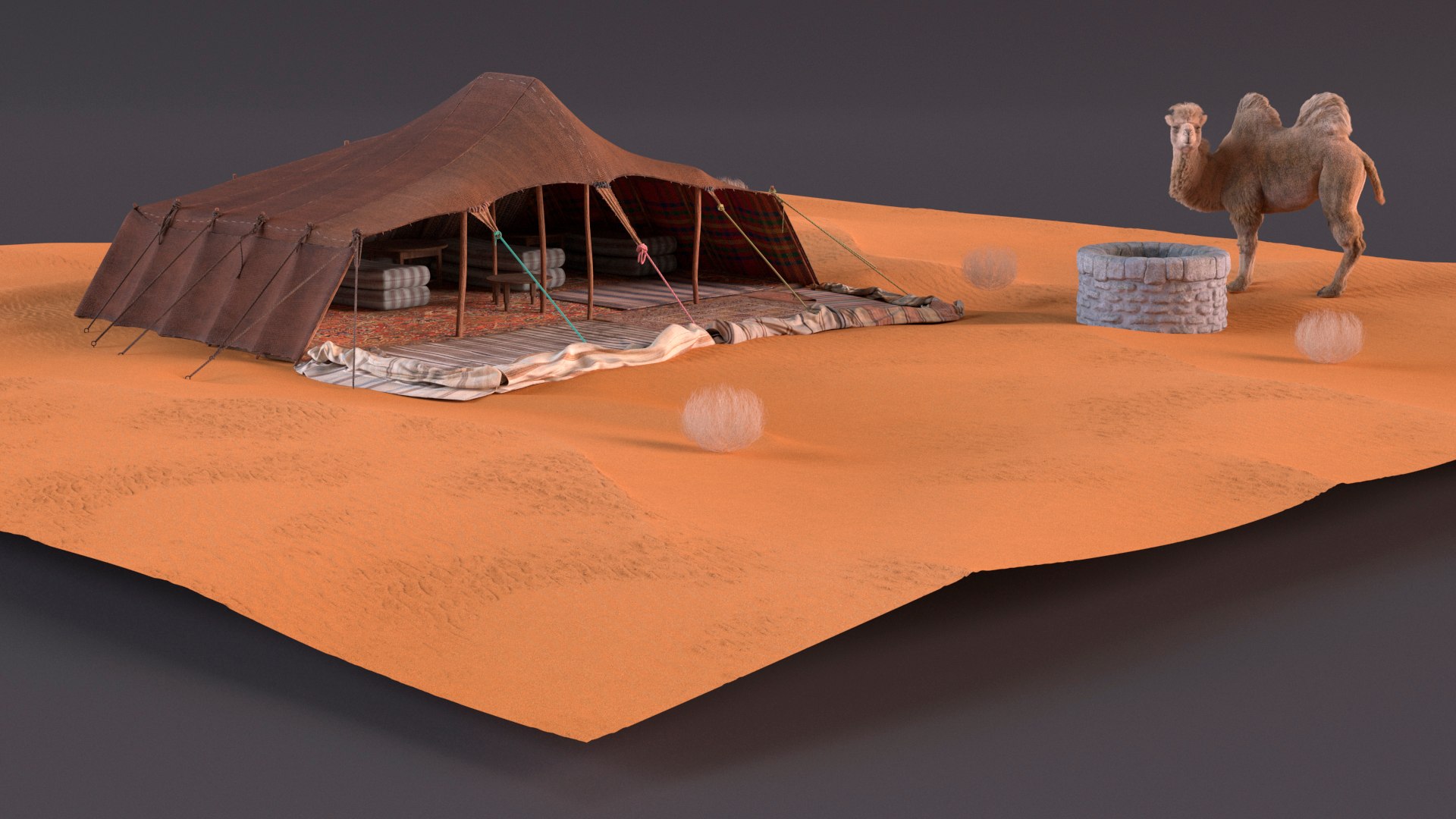 Desert Camp with Camel and Tent Fur model https://p.turbosquid.com/ts-thumb/Wv/m2HKkc/OT/desertcampwithcamelandtentfur3dmodel008/jpg/1724878573/1920x1080/fit_q87/4e20a2fa73f48016df35a8978b47462cdf499a87/desertcampwithcamelandtentfur3dmodel008.jpg