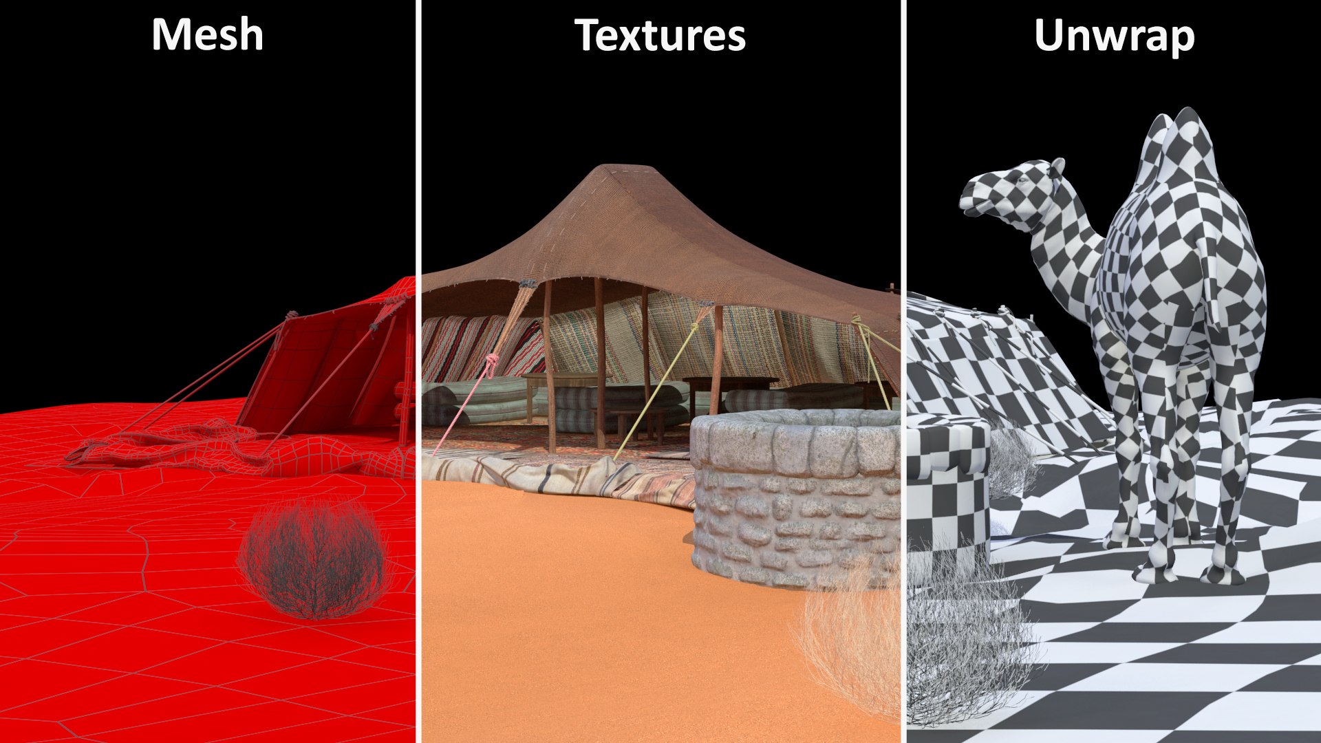 Desert Camp with Camel and Tent Fur model https://p.turbosquid.com/ts-thumb/Wv/m2HKkc/xr/desertcampwithcamelandtentfur3dmodel036/jpg/1724878692/1920x1080/fit_q87/f9cbb15939bf592c6056692e24139358e2d52548/desertcampwithcamelandtentfur3dmodel036.jpg