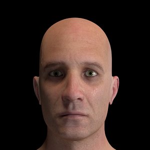 male character animation rig 3D model