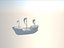 Barco pirata - Low Poly - Sin textura