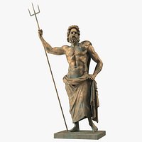 Poseidon Greek God Statue Bronze