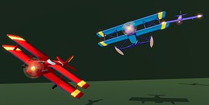 Modular Low Poly Airlplane pack