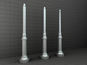 3ds antique street lamp
