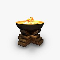 Ancient fire pit brazier