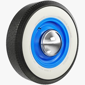 Retro Car Wheel V2 3D model