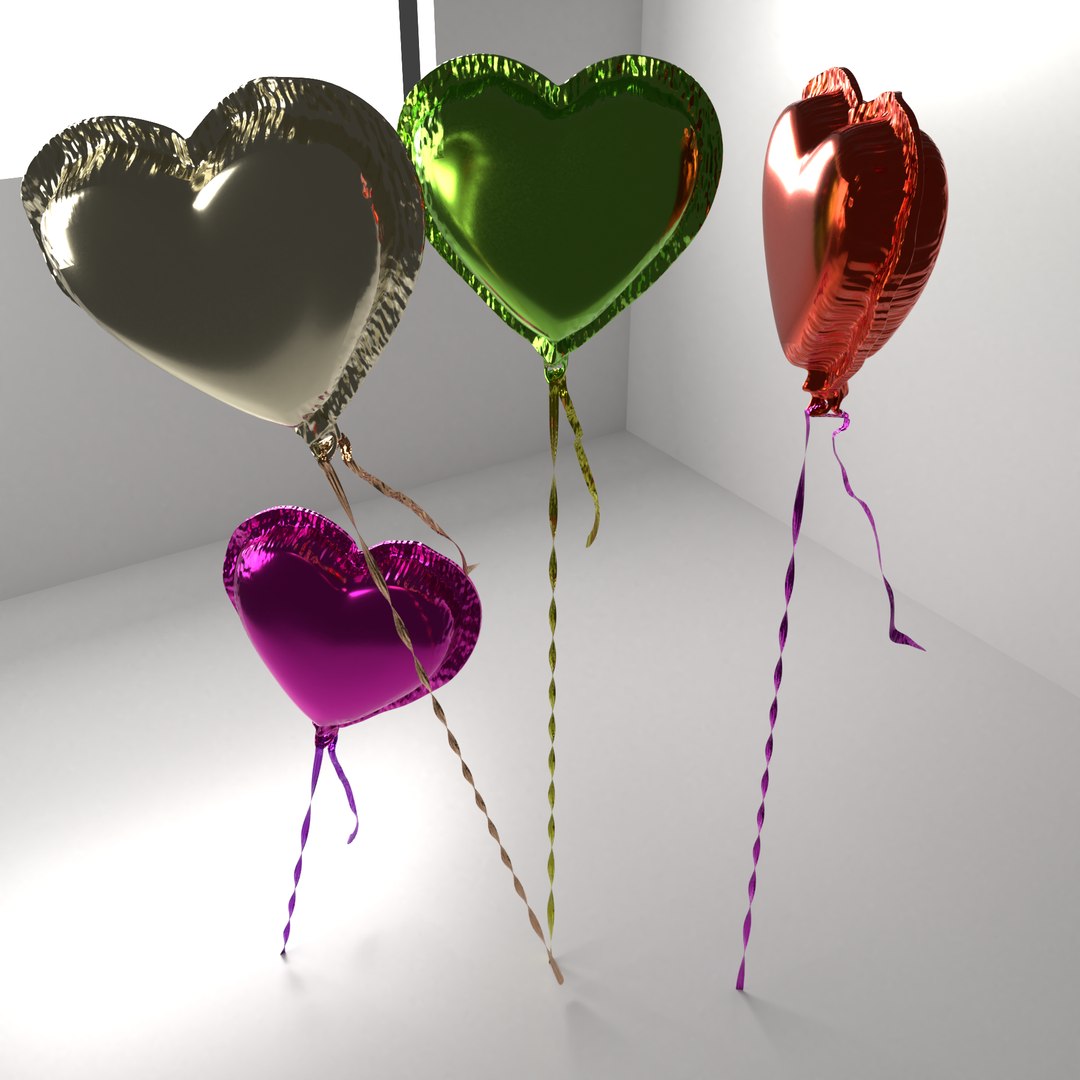 3D Random Color Heart Shape - TurboSquid 1507773