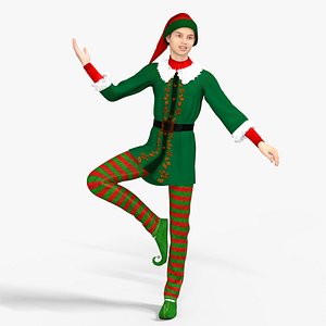 Christmas Elf Low-poly 3D model 3D model