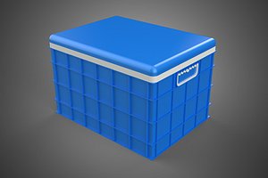 INSULATED PORTABLE ICE COOL BOX CRATE STORAGE CONTAINER CHAMBER 3D model