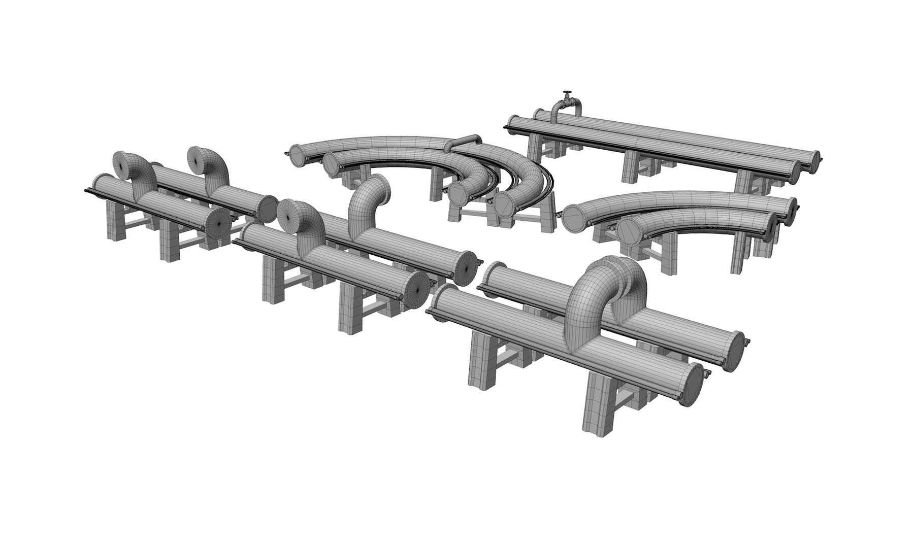 Industrial PipeSet Pack 3D - TurboSquid 1865257