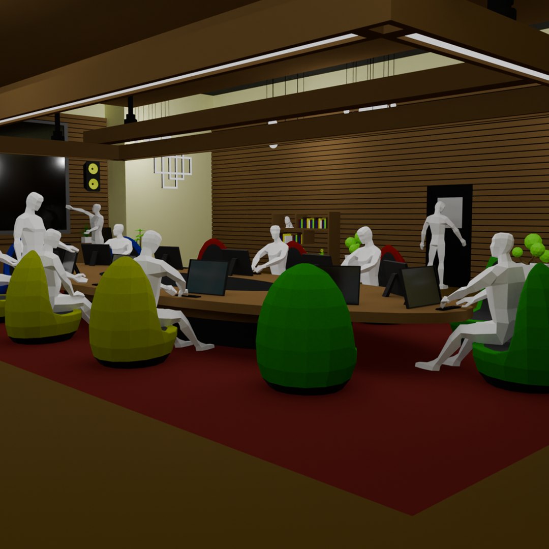 View of Virtual Meeting Room 3D Model - TurboSquid 2228113