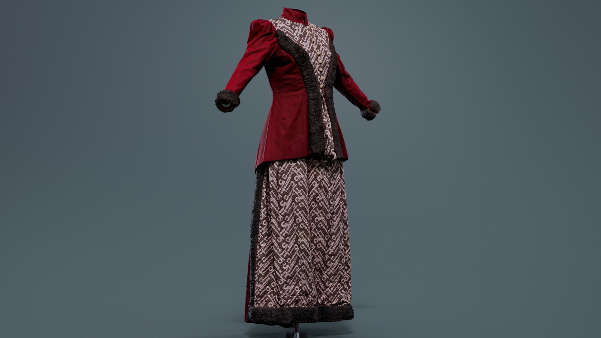 3D Queen Dress Remastered Model - TurboSquid 2360024