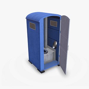 Old Portable Toilet Low-poly PBR 3D