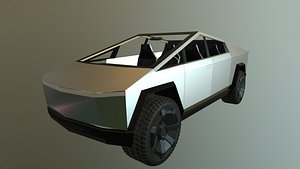 3D TESLA CYBERTRUCK CAR low-poly PBR model