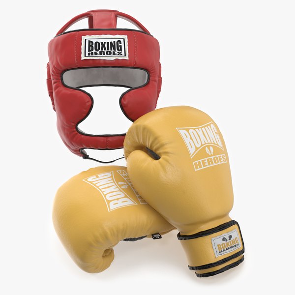 Boxing gloves and store head guard set