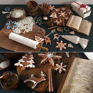 Cooking Christmas Gingerbread Cookies