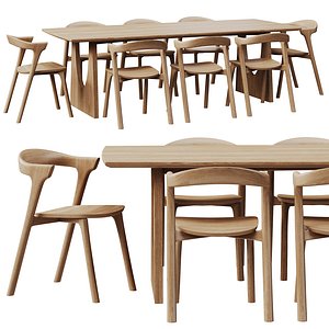 Bok chairs and geometric dining table