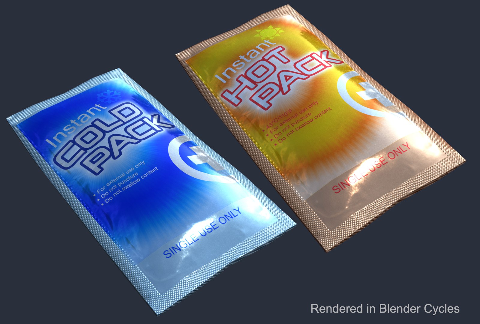cold hot pack pbr 3d model