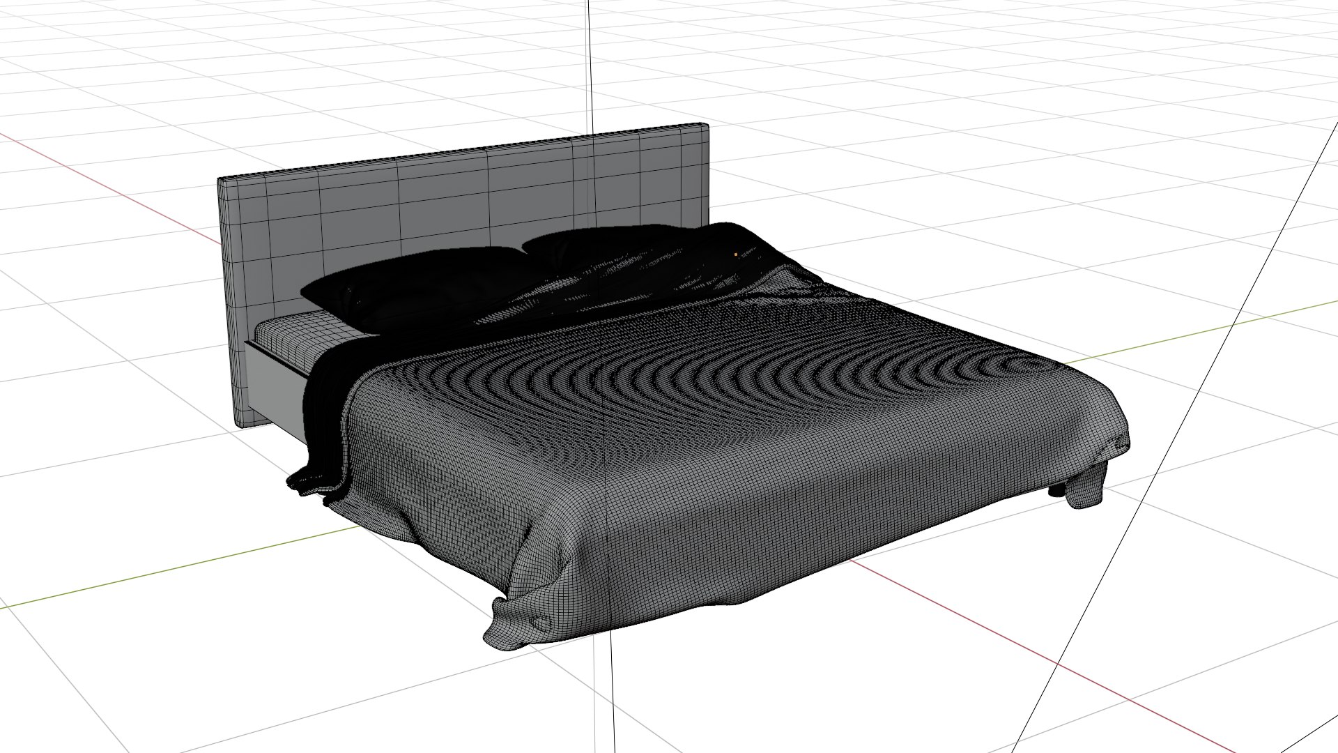 Queen Size Bed 3d Turbosquid 2188349