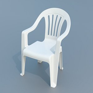 Monobloc Plastic Chair 3D