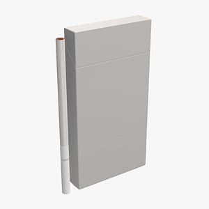 3D closed cigarette pack model