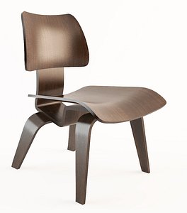 free dining chair wood 3d model