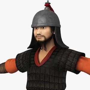 Goryeo soldier old asian soldier Rigged 3D model