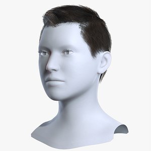 3D model Short Slicked Back Classic Taper 3D Asset