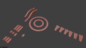 Wood rail toy