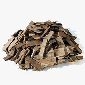 3D model A bunch of boards 02