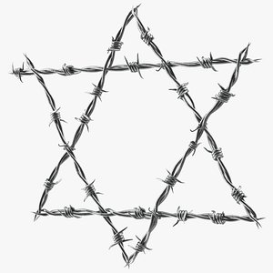 Star of David made from Barbed Wire