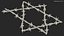 3D model Star of David made from Barbed Wire