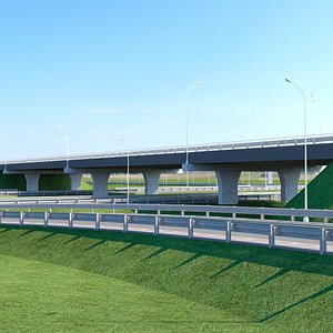 3D highway streets construction road