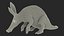 Mamífero africano Aardvark sentado em pose de pele