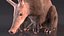 Mamífero africano Aardvark sentado em pose de pele