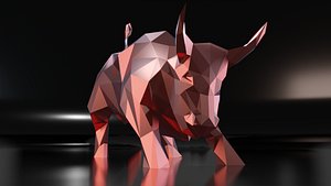 Bull of Wall Street Low Poly