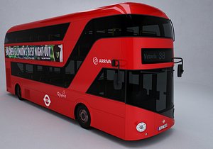 london double decker bus 3D