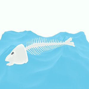 Fish Skeleton 3D, Incl. nature & fish - Envato Elements