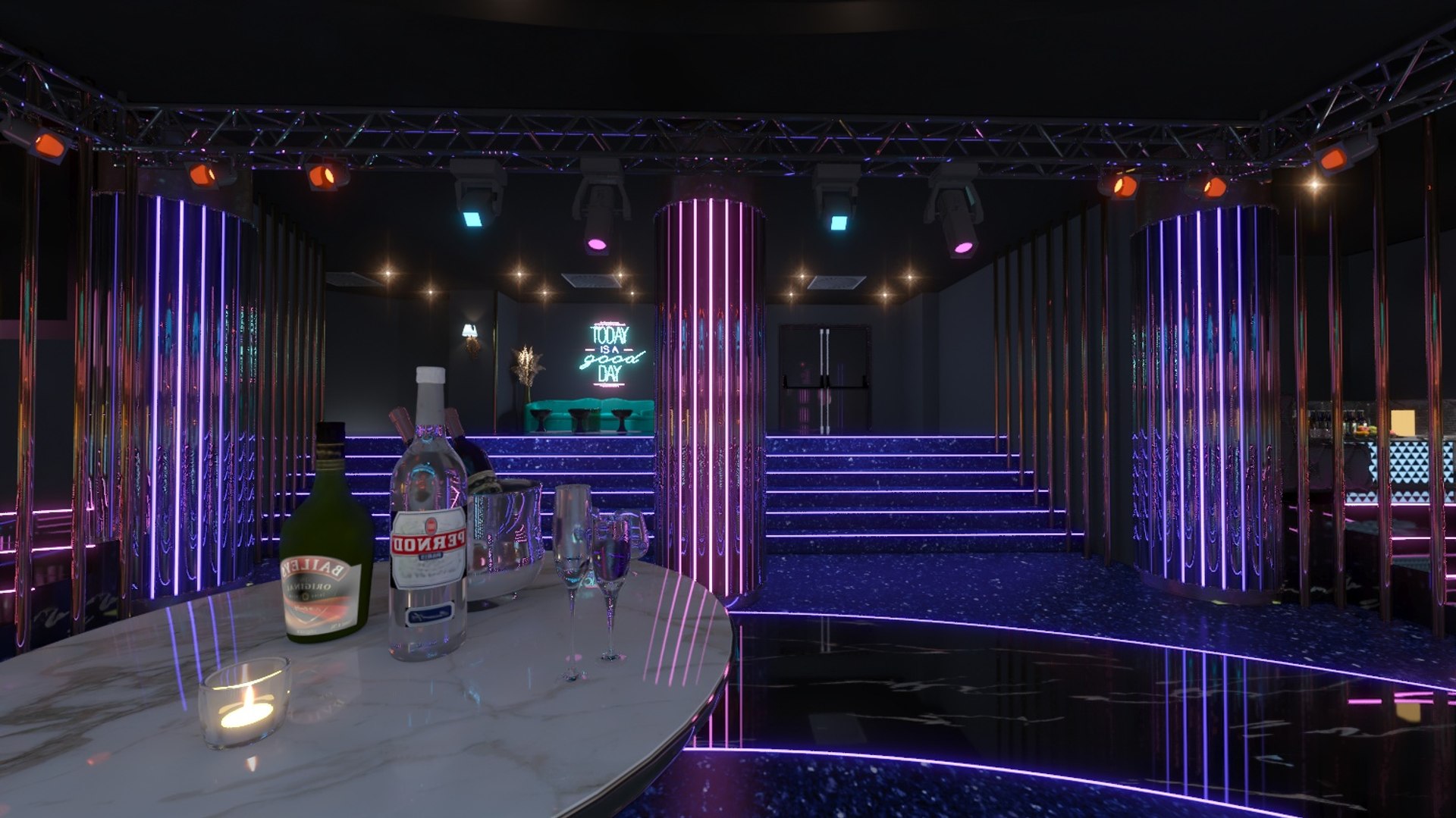 3D 3D Strip Club Inside And Disco Model - TurboSquid 2037490