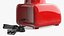Red Blender with Glass Jar 3D