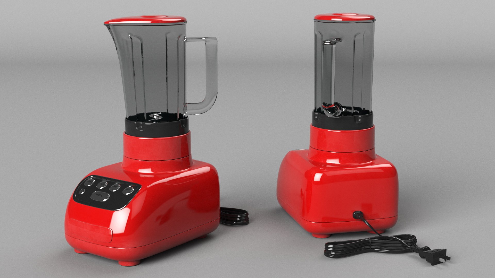 Red Blender With Glass Jar 3D - TurboSquid 2131654