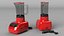 Red Blender with Glass Jar 3D