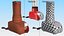 Red Blender with Glass Jar 3D