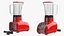 Red Blender with Glass Jar 3D