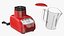 Red Blender with Glass Jar 3D