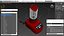 Red Blender with Glass Jar 3D